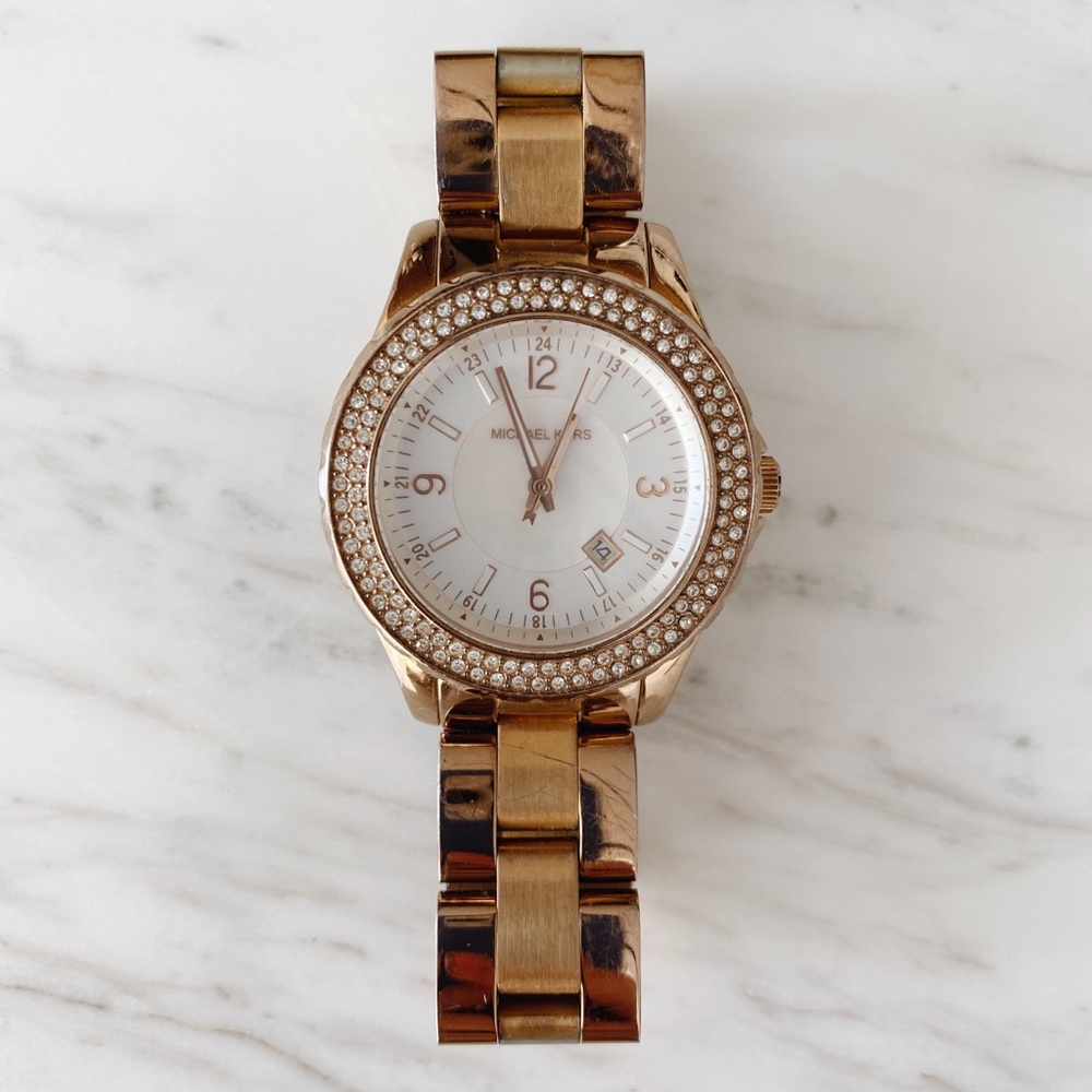Michael Kors Rose Gold Pave Watch